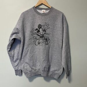 The Disney Store Vintage made in USA Gray Unisex Crewneck Sweater Mickey Mouse